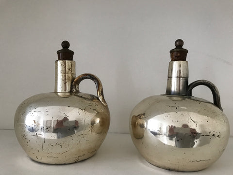 Pair mercury glazed carafes. Made by Port-Dundas pottery Glasgow